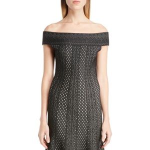 AlexanderMcQueen Off-The-Shoulder Jacquard Dress